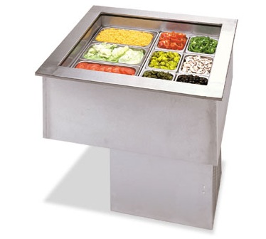 Drop in Cold pan for toppings and condiments