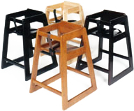 Deluxe Wood High Chair Seating Options