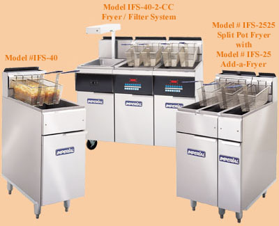Imperial IFSSP-250 Multiple Battery Gas Fryer w/ Built-In Filter system