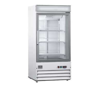Freezer, Glass Door Merchandiser, 9 cubic ft. capacity
