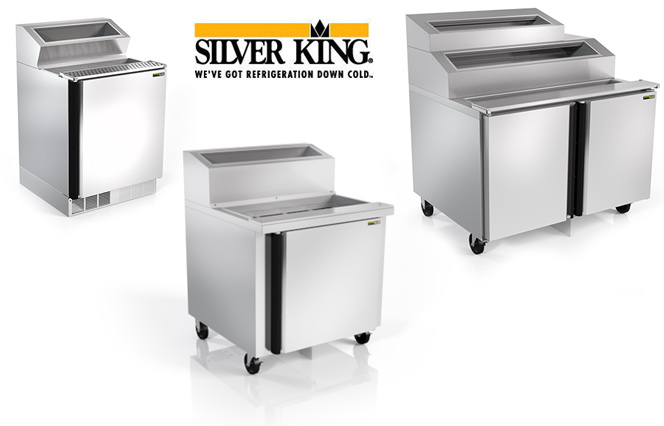 Silver King SKPS12 115V 12 Pan Refrigerated Countertop Food Prep Station  Table Top Sandwich Shop - 56 3/4L x 16 1/2W x 10H