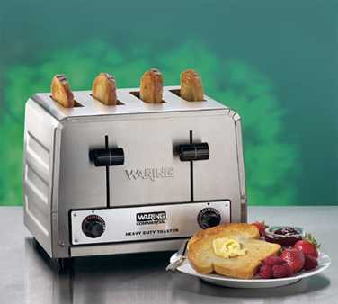 Waring WCT850RC Heavy-Duty Commercial Switchable Bagel/Bread 4 Slice Toaster  Pop-Up
