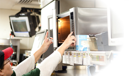 Fast paced kitchens rely on Amana Commercial Microwaves