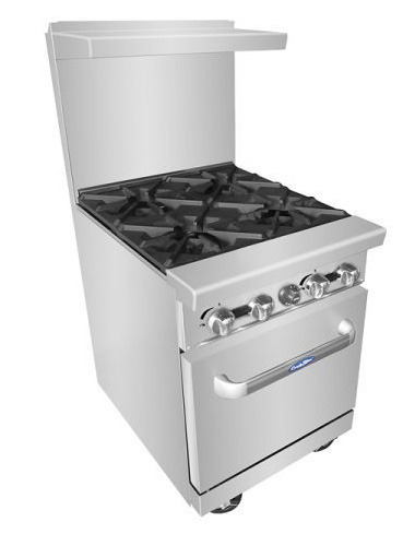 Gas Range, 24 inch, Four Burners, 20 inch Oven