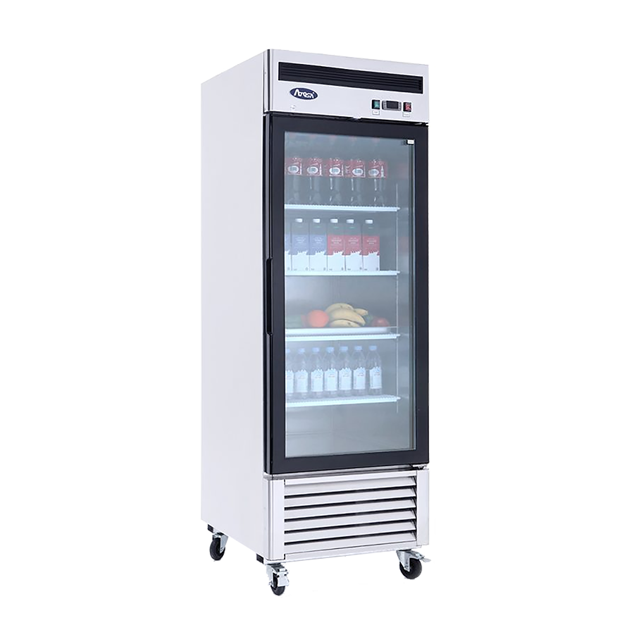 Atosa Refrigerated Merchandiser, Glass Door, 22.0 cu. ft.