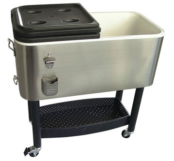 Stainless Steel Cooler with Wheels