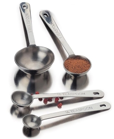 measuring spoons, set of 4, stainless