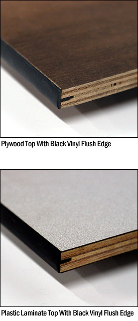 Edge options for Maywood tables