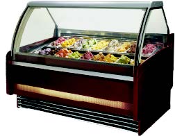 Gelato Ice Cream Cabinet, MGEL-16 model, 63-1/2 inches wide, 16 pans
