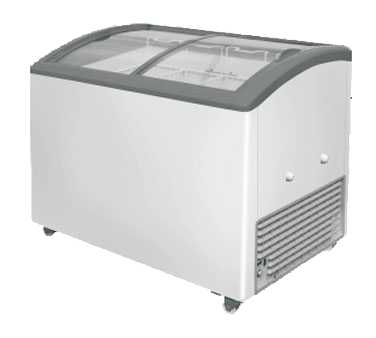 Ice Cream Chest Freezer Bunker, 41 inches wide, curved glass top