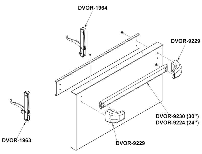 Oven Door Handle for Vulcan Endurance modular (24