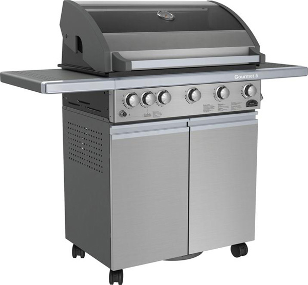 5 Burner Stainless Steel Gas Grill with Rotisserie Kit