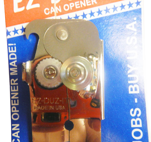 EZ-DUZ-IT Can Opener Red Handle. American Made. 