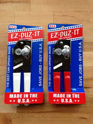 EZ-DUZ-IT Made in America Model 89 Black Cushioned Handle Can Opener