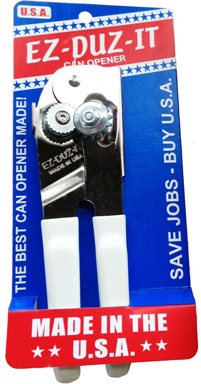 Heavy Duty Can Opener with White Handles